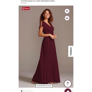 Burgundy bridesmaid dress